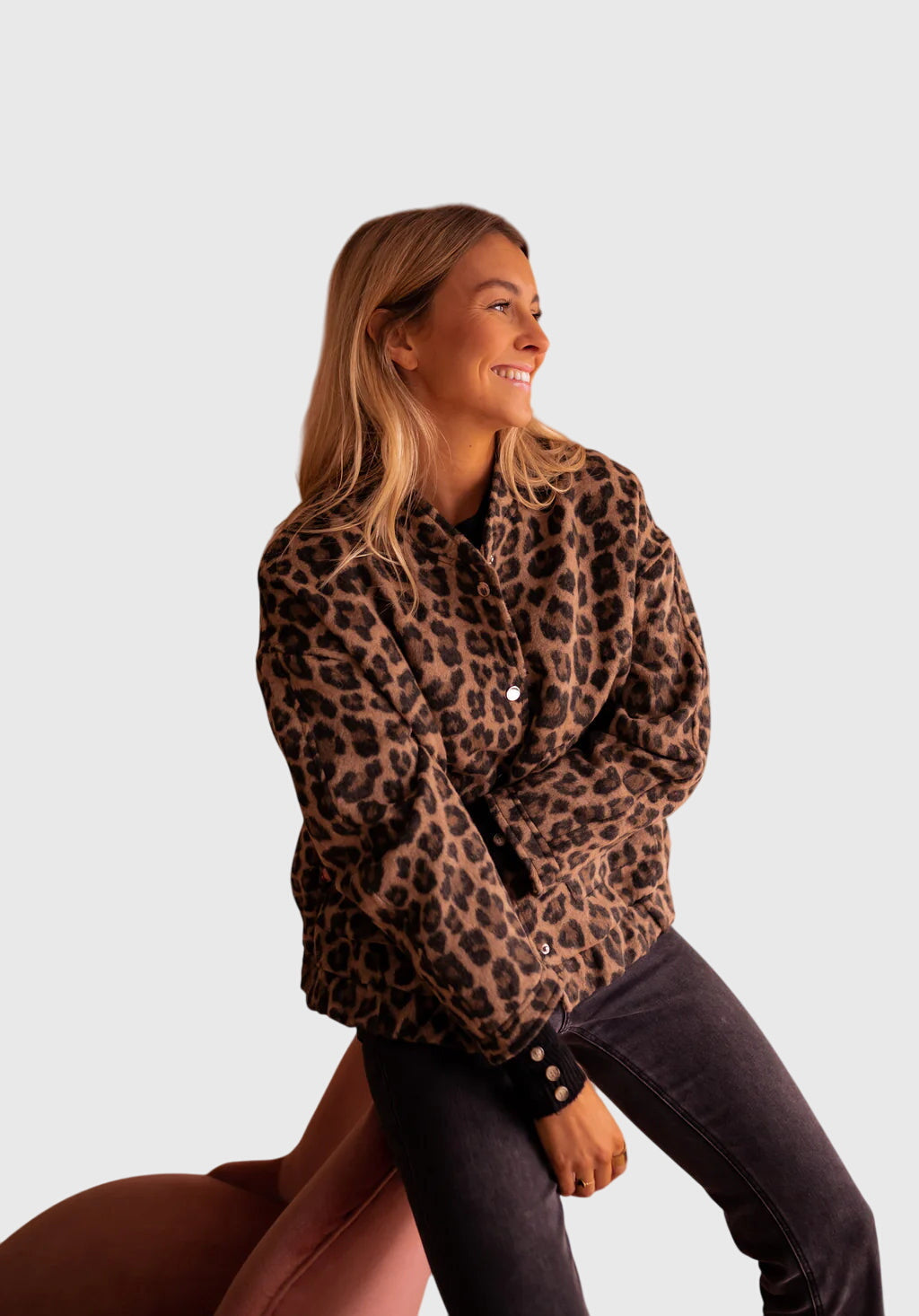 Elodie Stylish Leopard Print Jacket – women's jackets, view 2