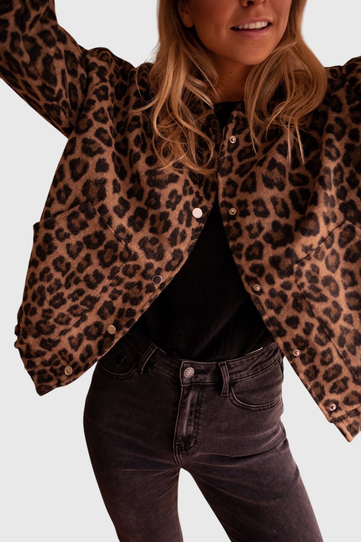 Elodie Stylish Leopard Print Jacket – women's jackets, view 3