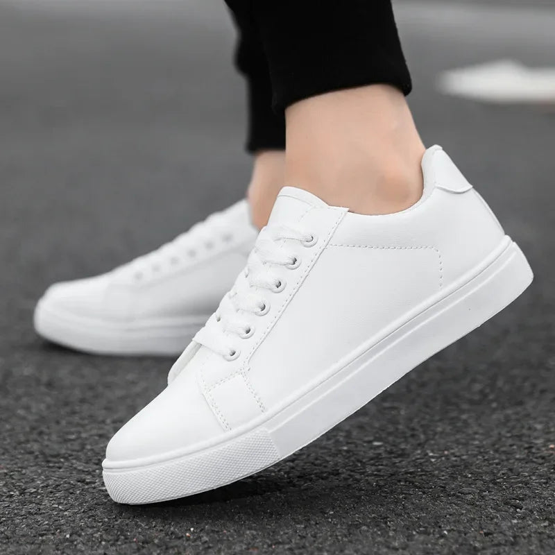 Paolo men's elegant leather sneakers, alternate view