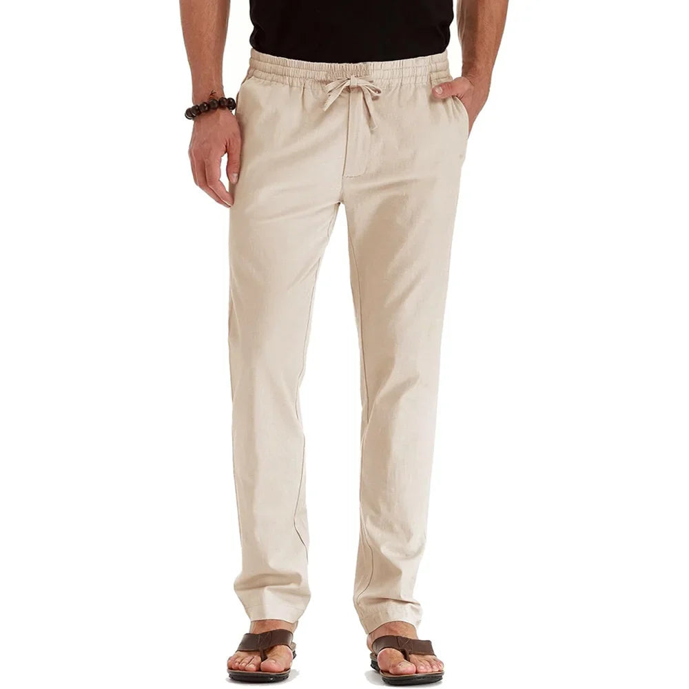 Men's cotton linen pants, alternate view