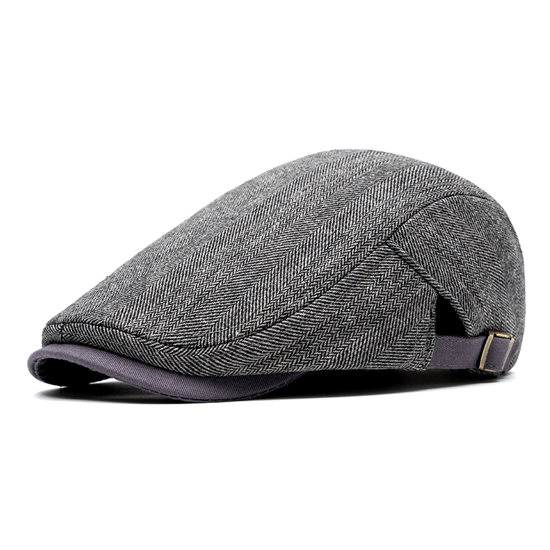 Fabio Herringbone Flat Cap