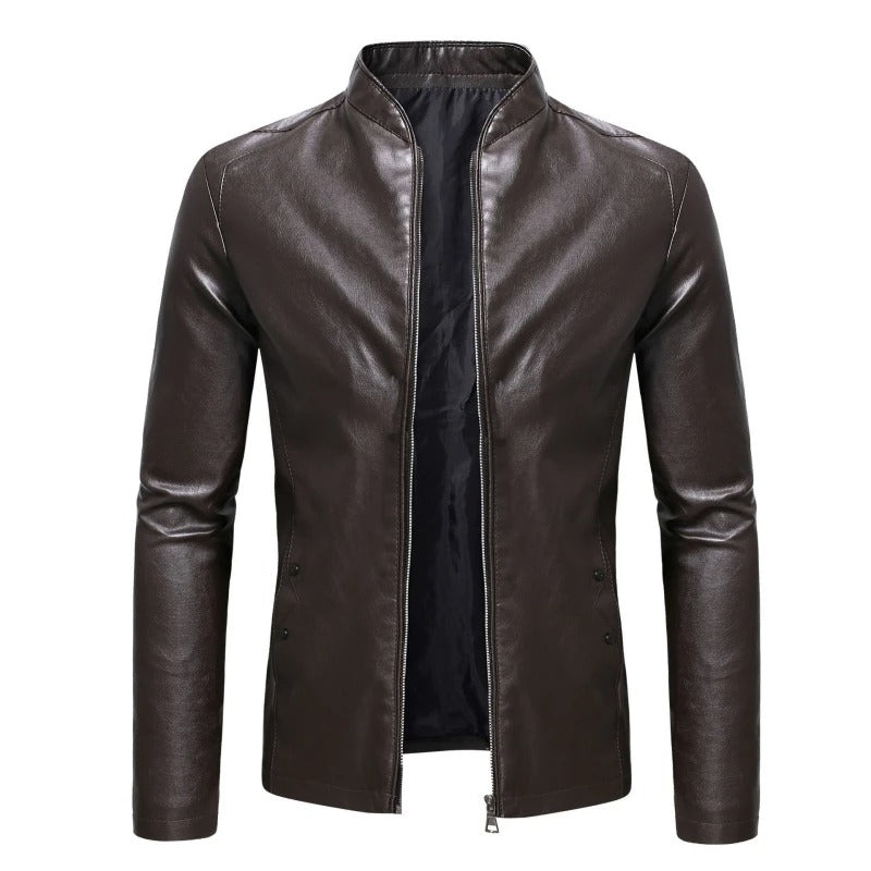 Giovanni men's leather jacket, alternate view