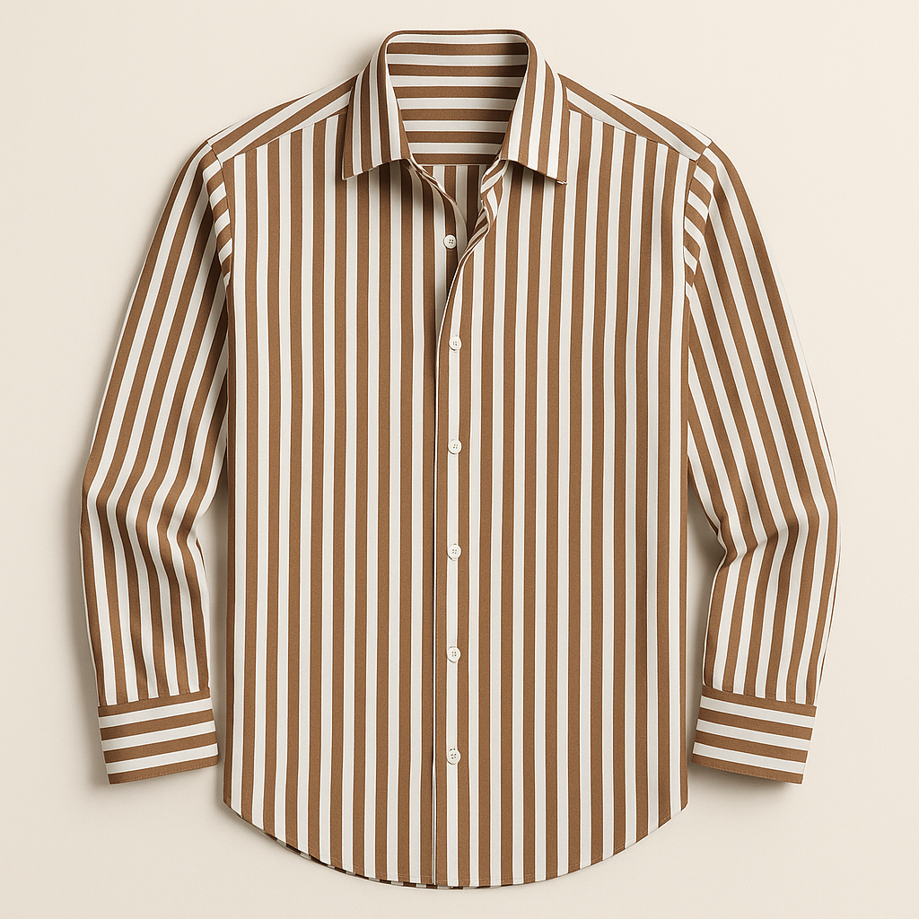 Florence men's striped dress shirt, view 4