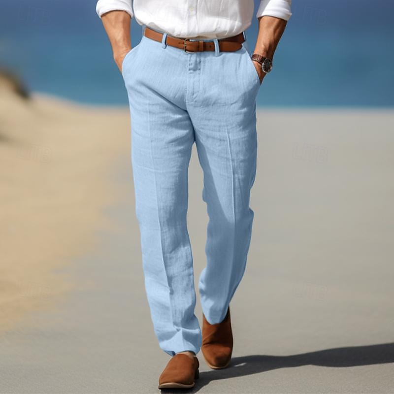 Giorgio men's elegant linen pants, alternate view