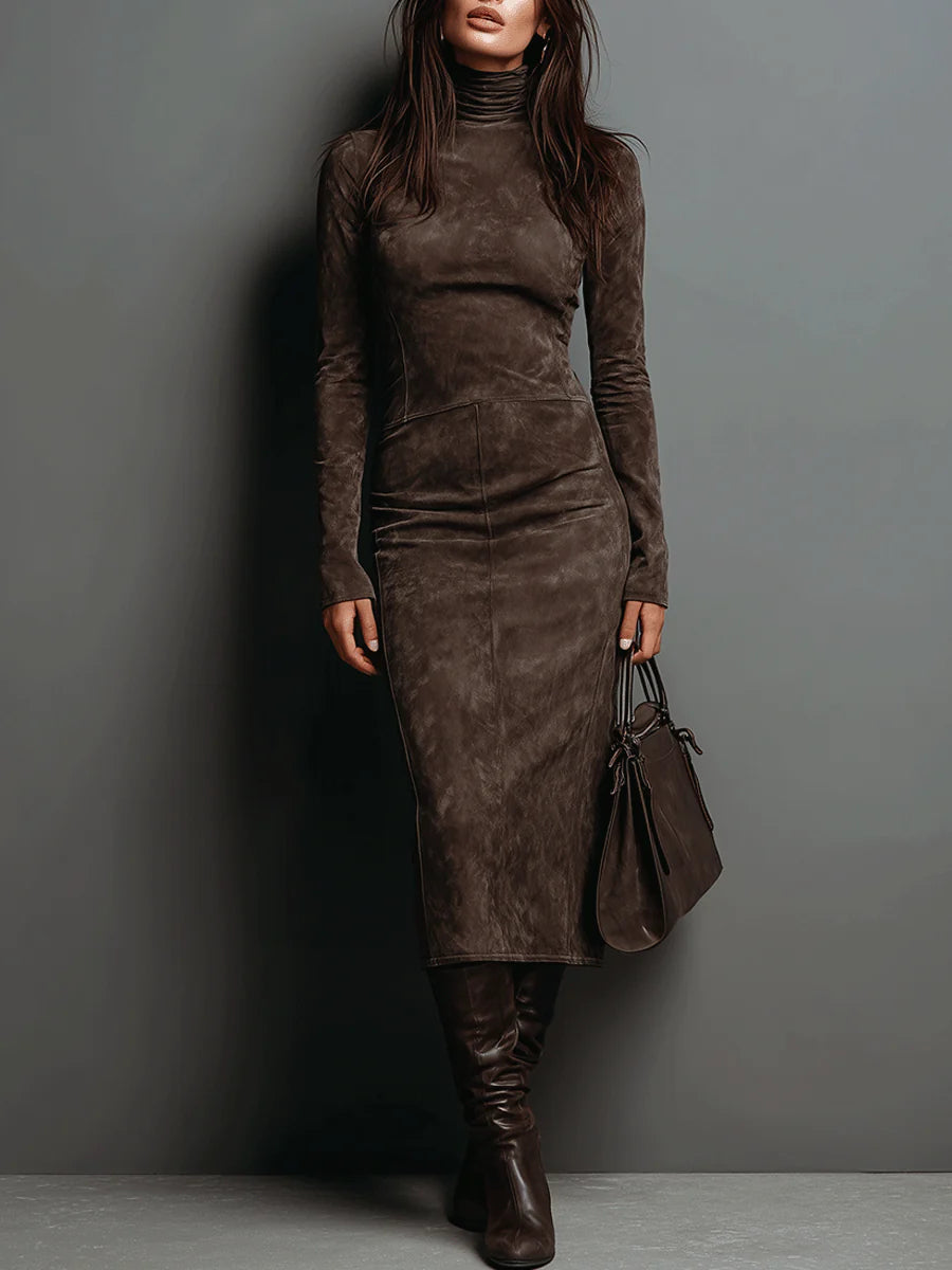 Feliza women's suede midi dress – Avinos Milano