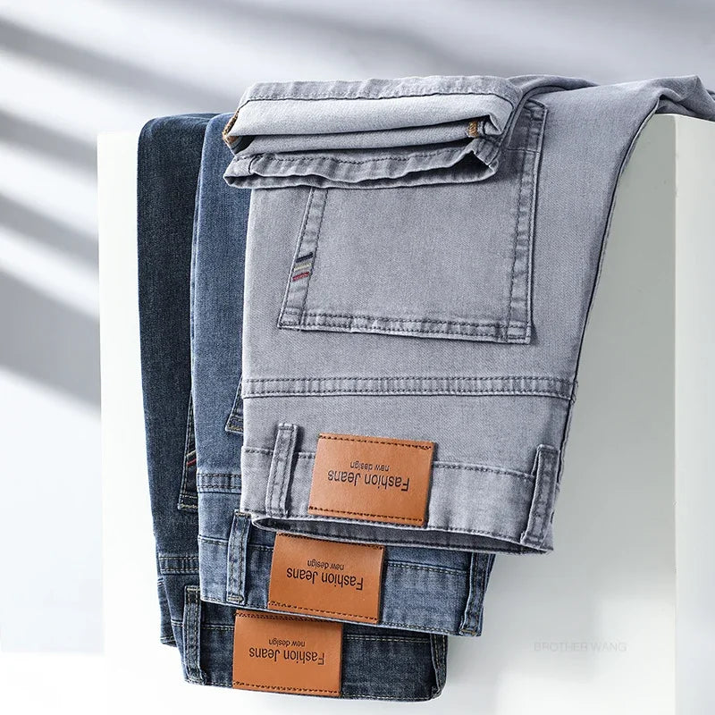 Men's elegant denim jeans, alternate view