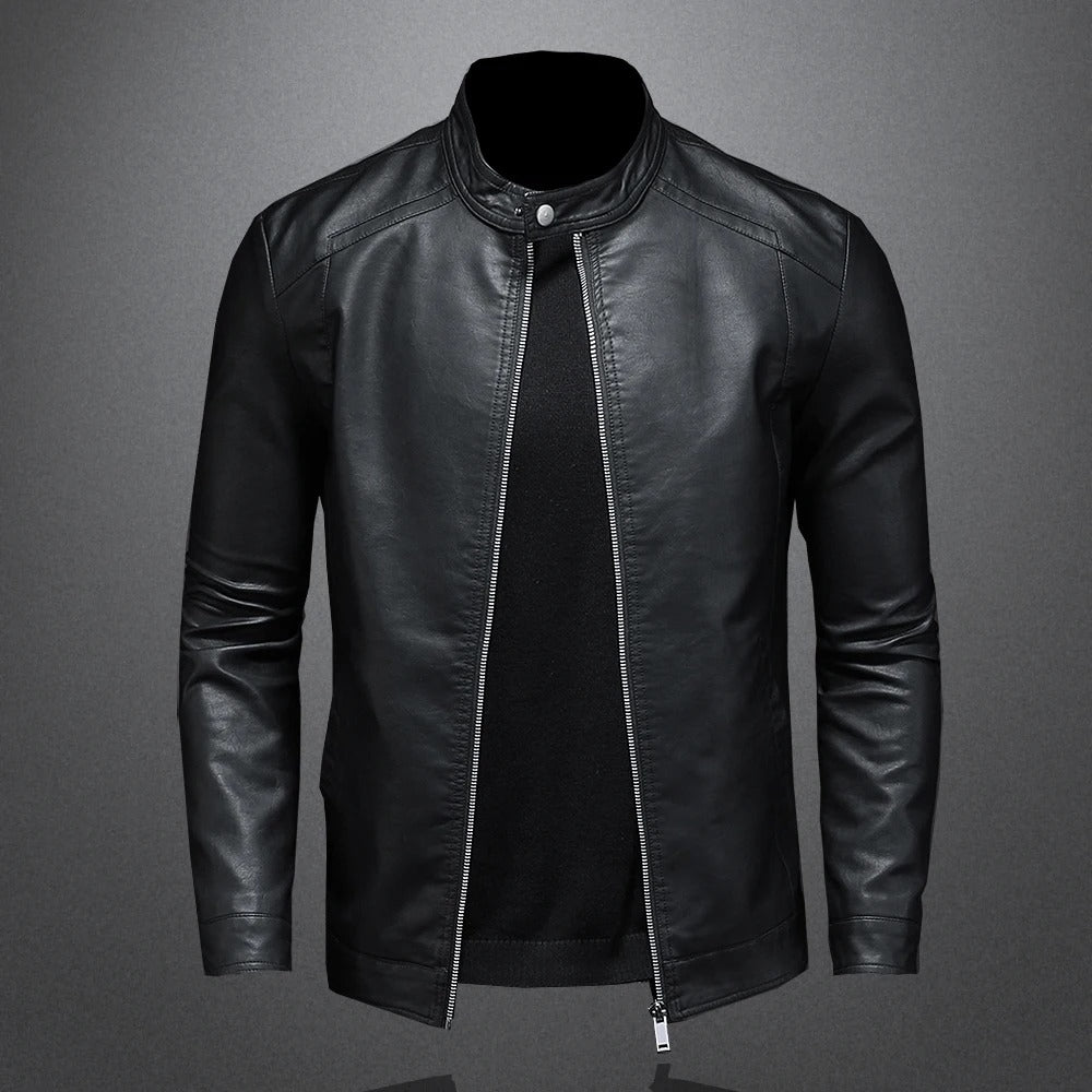 Lorenzo men's leather jacket, alternate view