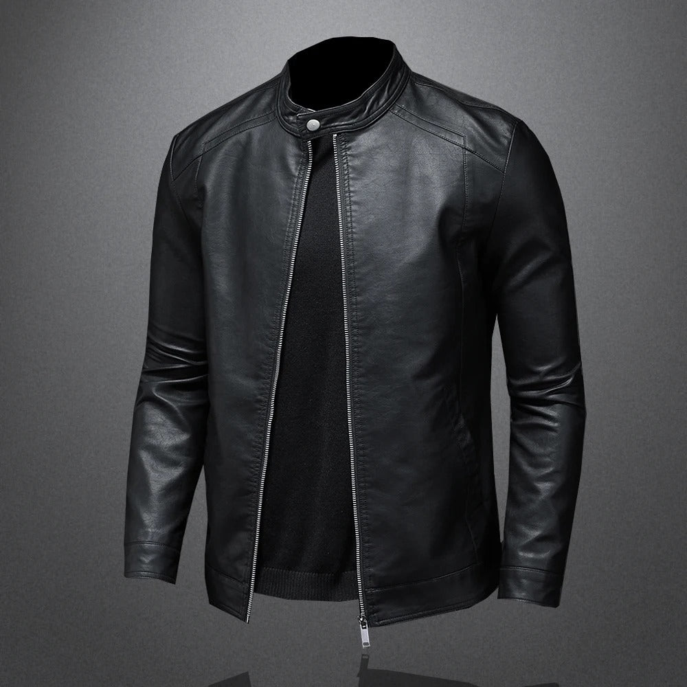Lorenzo men's leather jacket, view 4