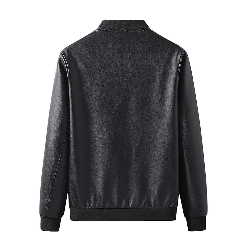 Diego men's elegant leather jacket, view 4