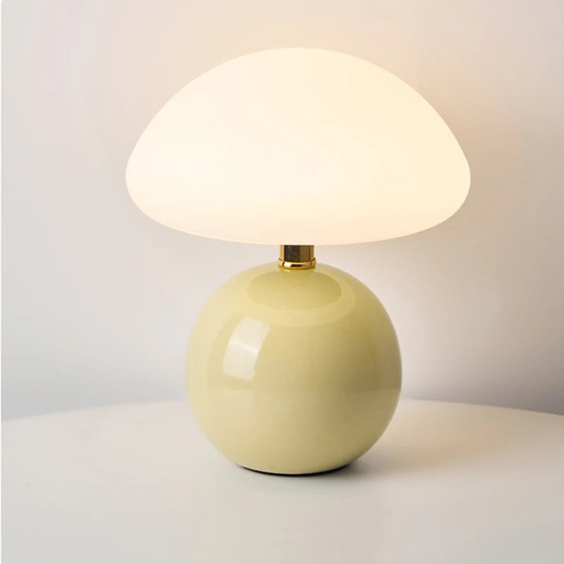 Gelato mushroom lamp in sage