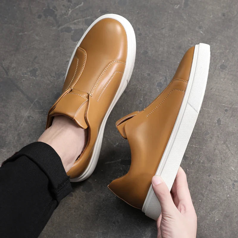 Giorgio men's leather slip-on shoes, additional view