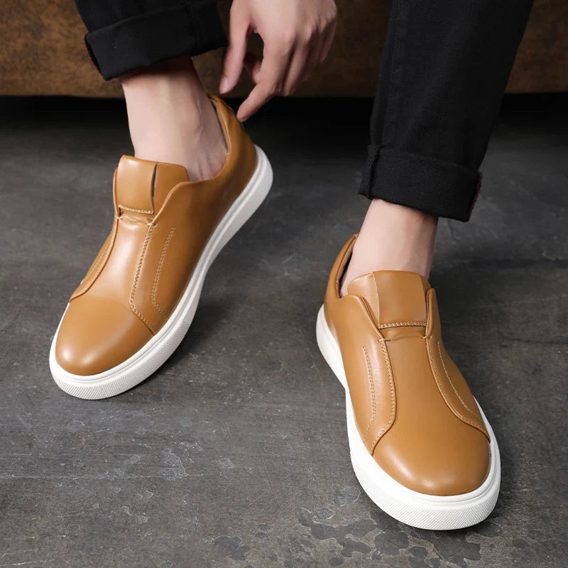 Giorgio men's leather slip-on shoes, view 4