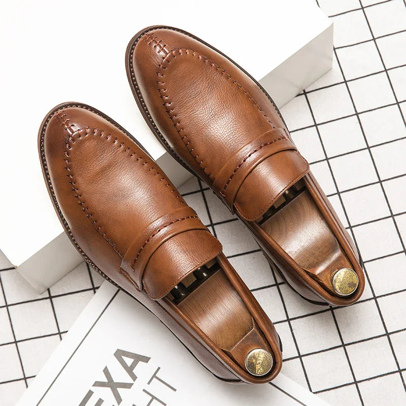 Leather Dress Loafers – Studio, view 2