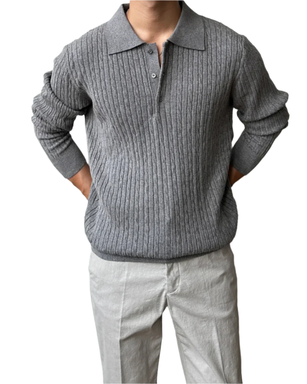Tomasso men's knitted sweater, additional view