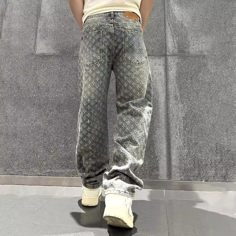 Jacquard men's denim jeans, additional view