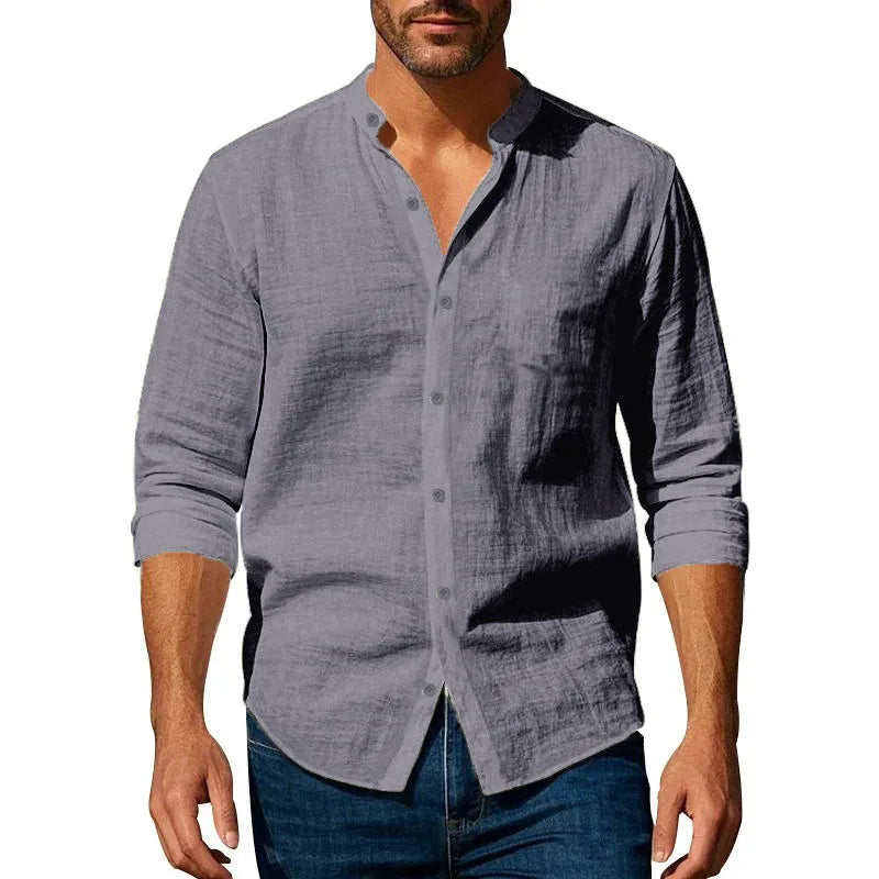 CottonLinen men's cotton linen shirt, alternate view