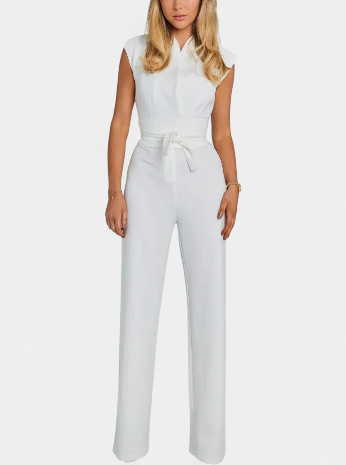 Leona High Neck Sleeveless Jumpsuit with Flared Legs – women's jumpsuits, view 7
