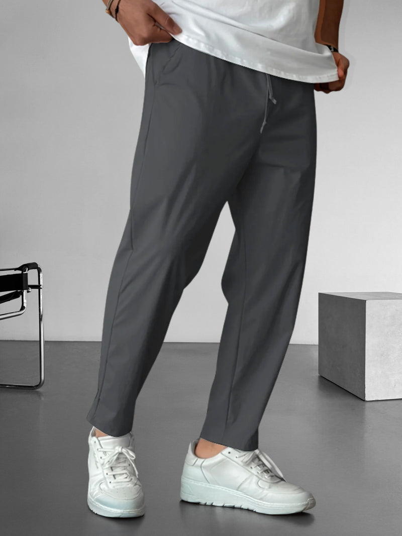 Men's elegant drawstring pants, alternate view