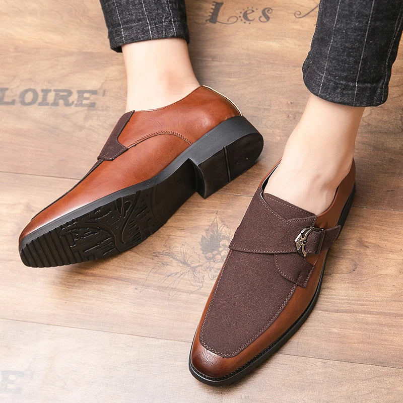 Elia men's leather loafers, view 4