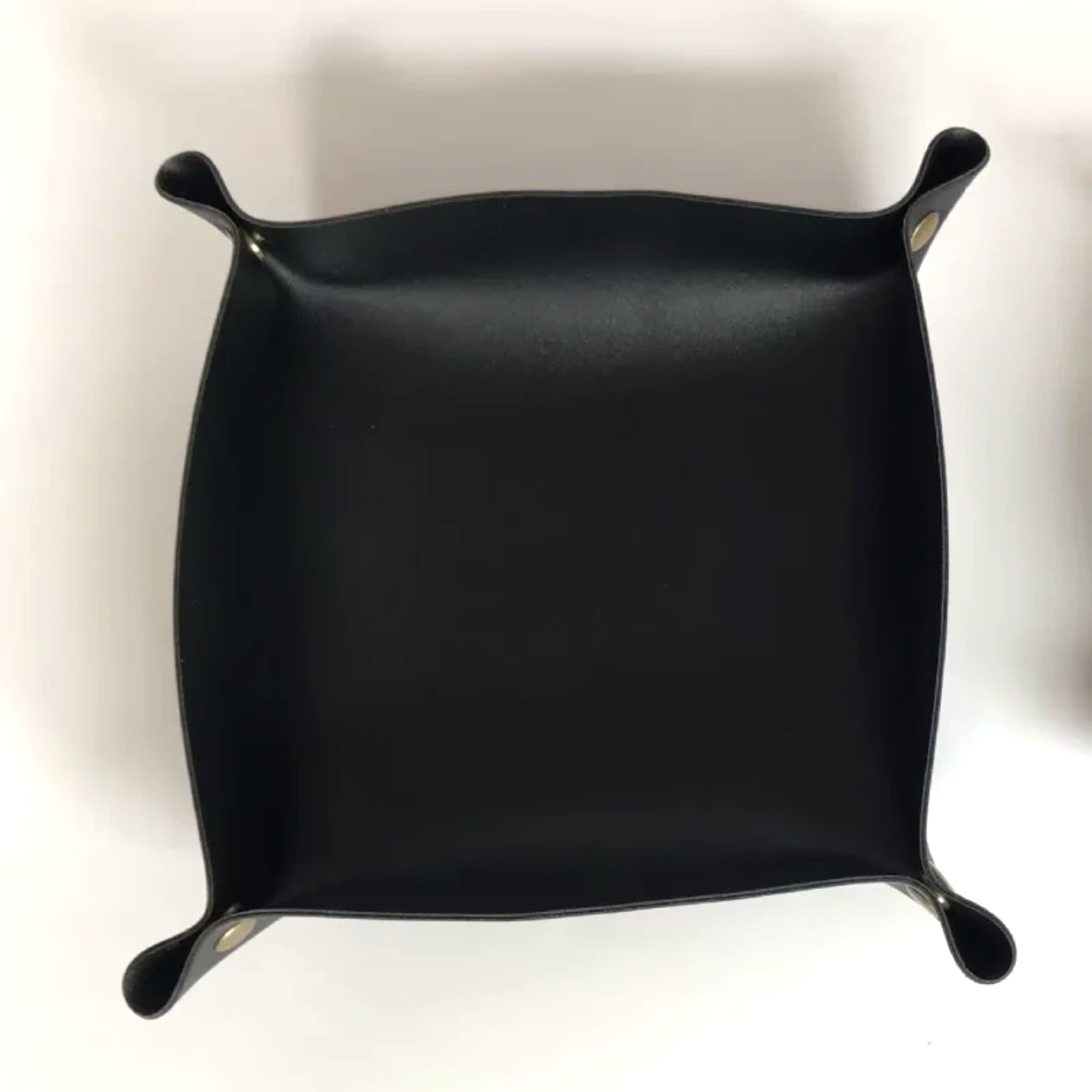 Severo Leather Valet Tray in Black