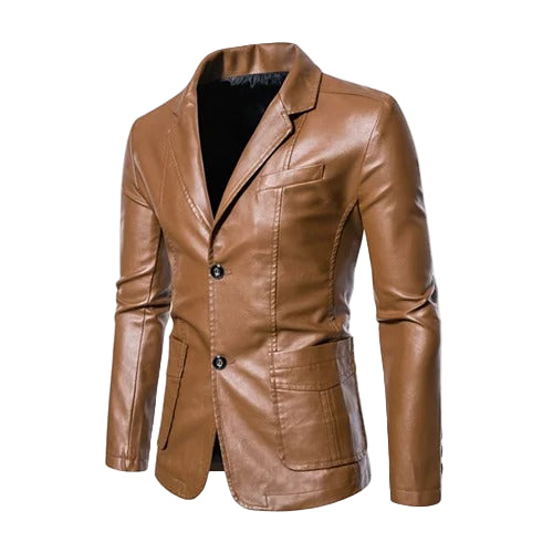 Men's leather jacket, alternate view