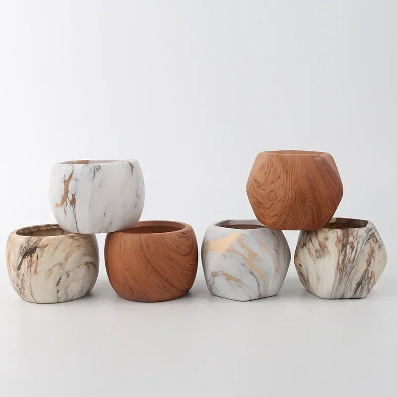 Marmo marble-look planters
