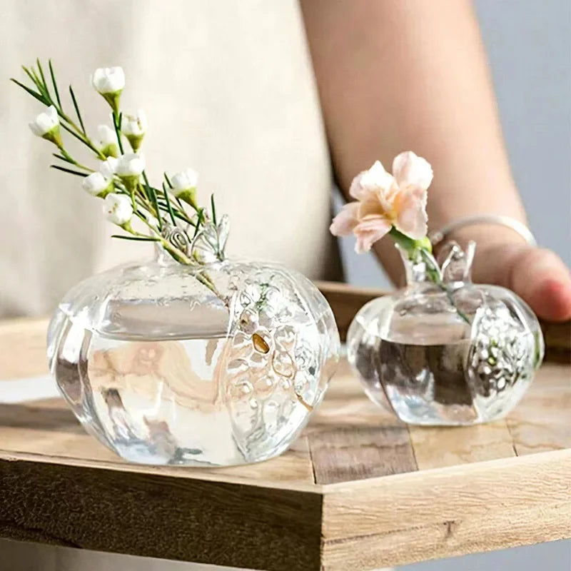 Melograno clear pomegranate vases