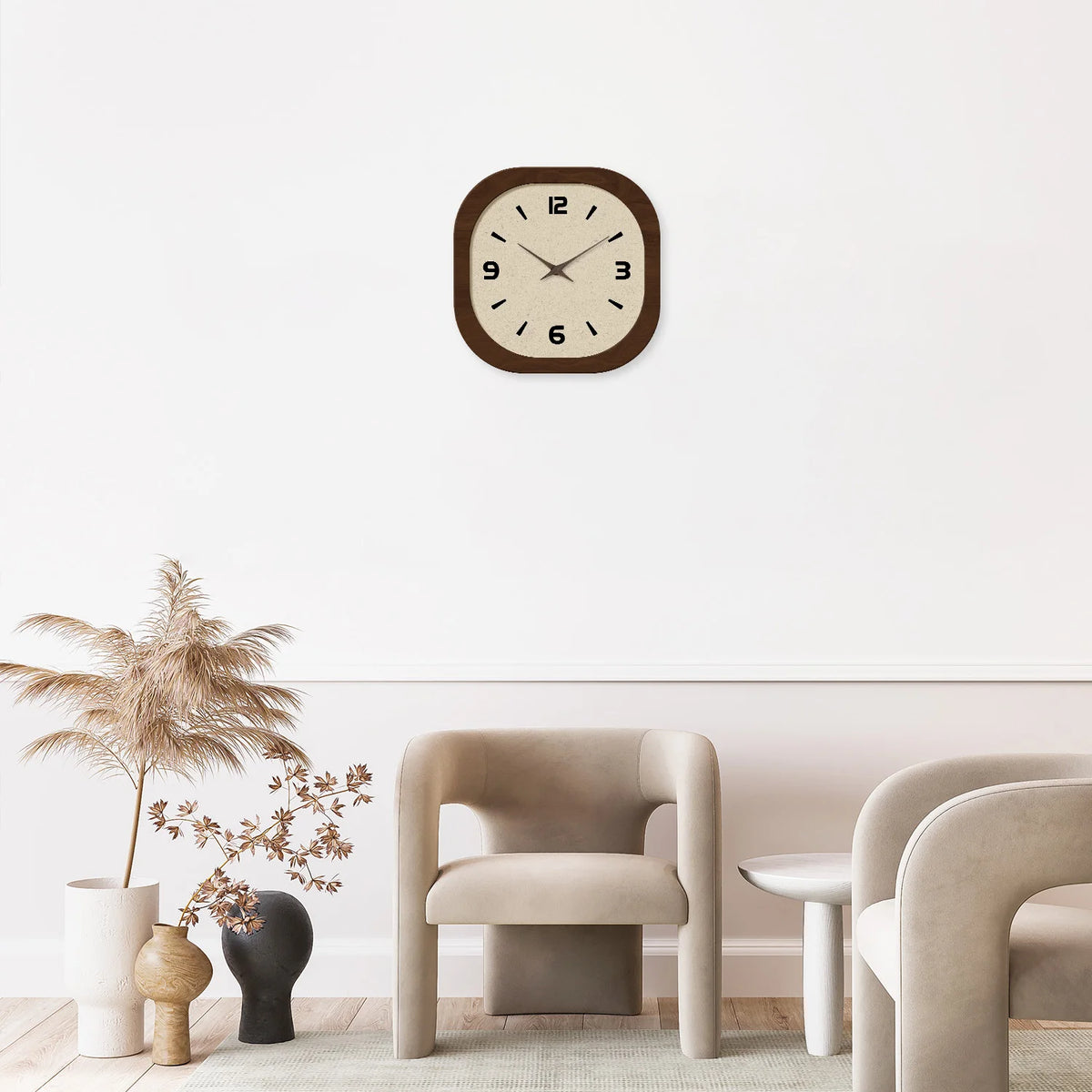 Meridiana clock above an armchair