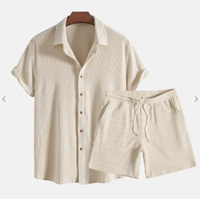 Elia men's elegant cotton two-piece set – Avinos Milano
