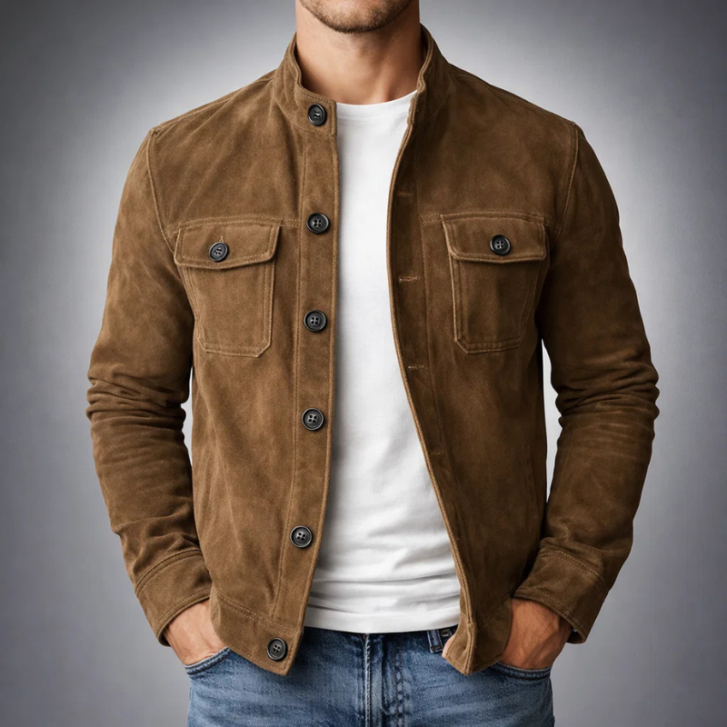 Cristian men's elegant suede jacket – Avinos Milano