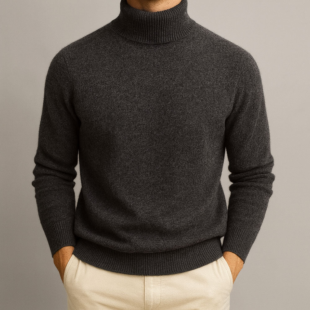 Matteo men's elegant turtleneck sweater, view 4