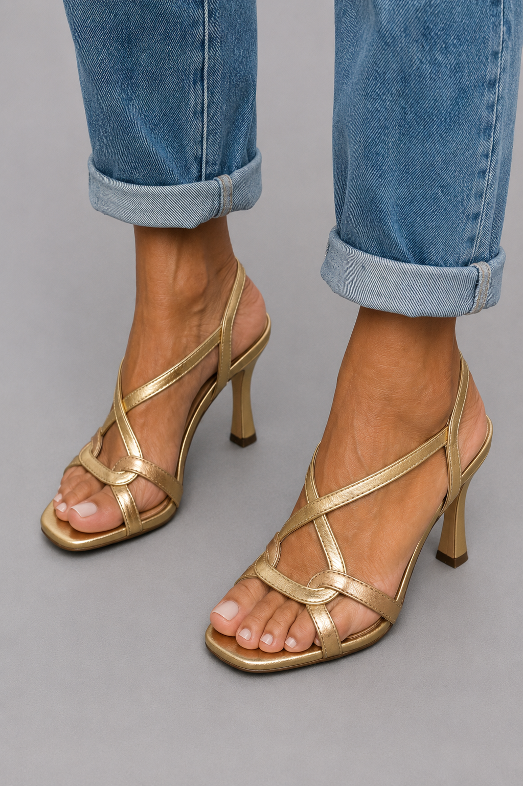 Elisabetta Summer Charm Golden Sandals