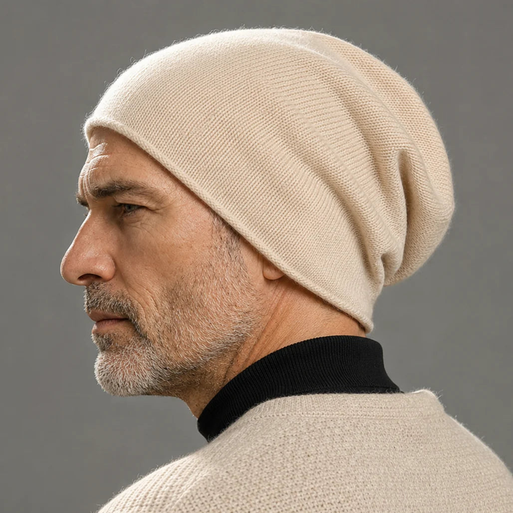 Nico Soft-Knit Winter Beanie in Beige
