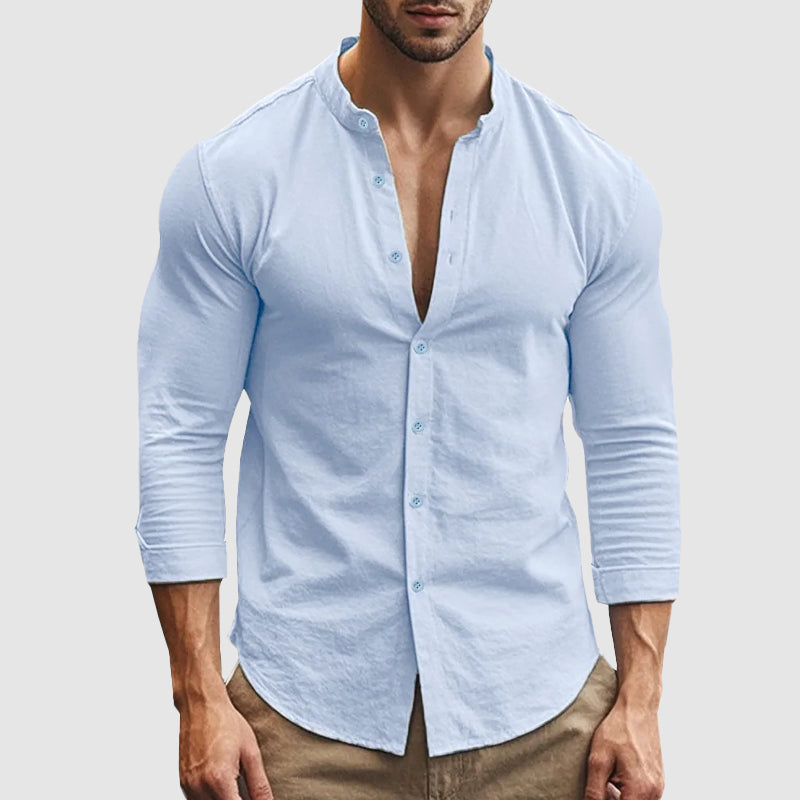 Nicola men's breathable linen shirt, view 5