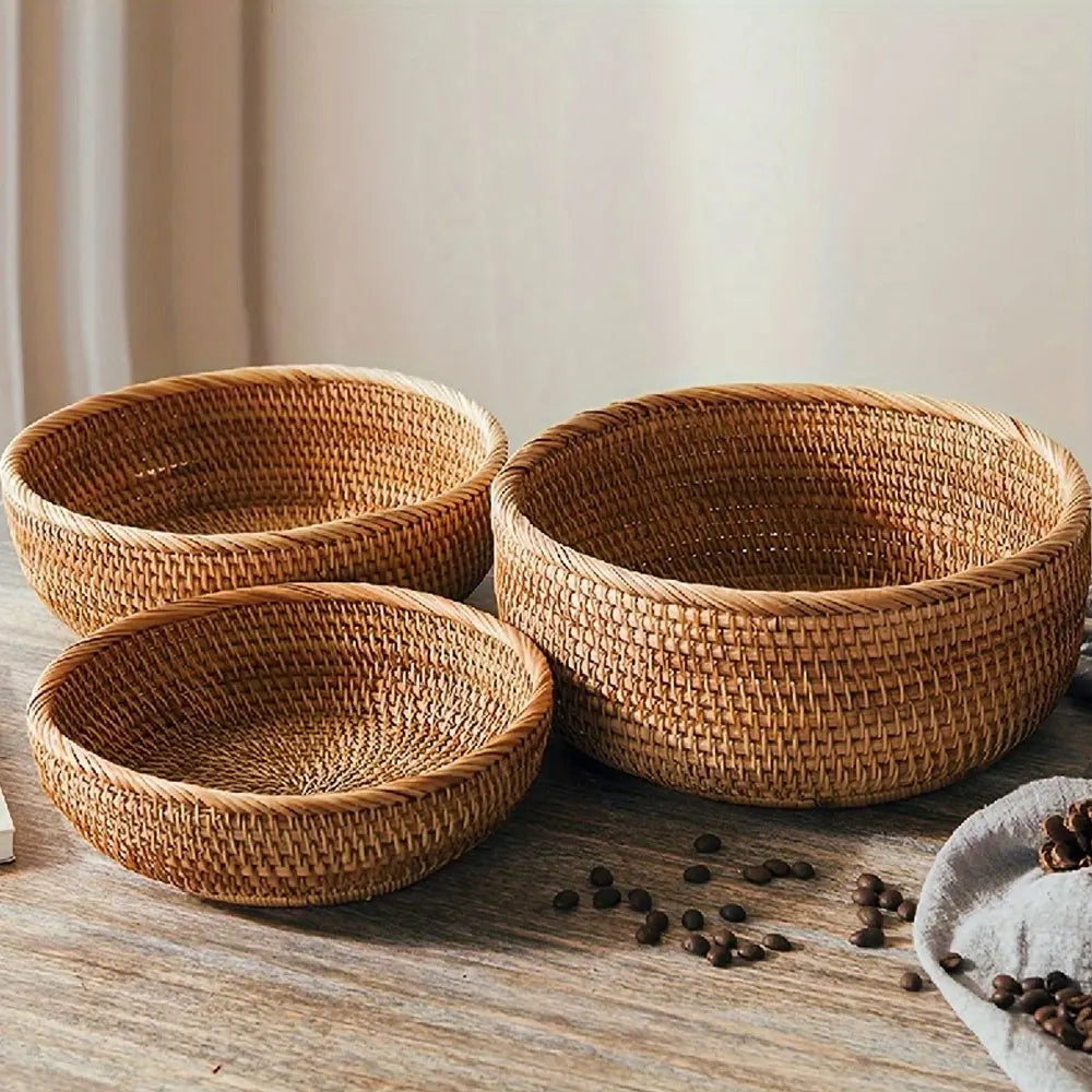 Paniere rattan bowl baskets