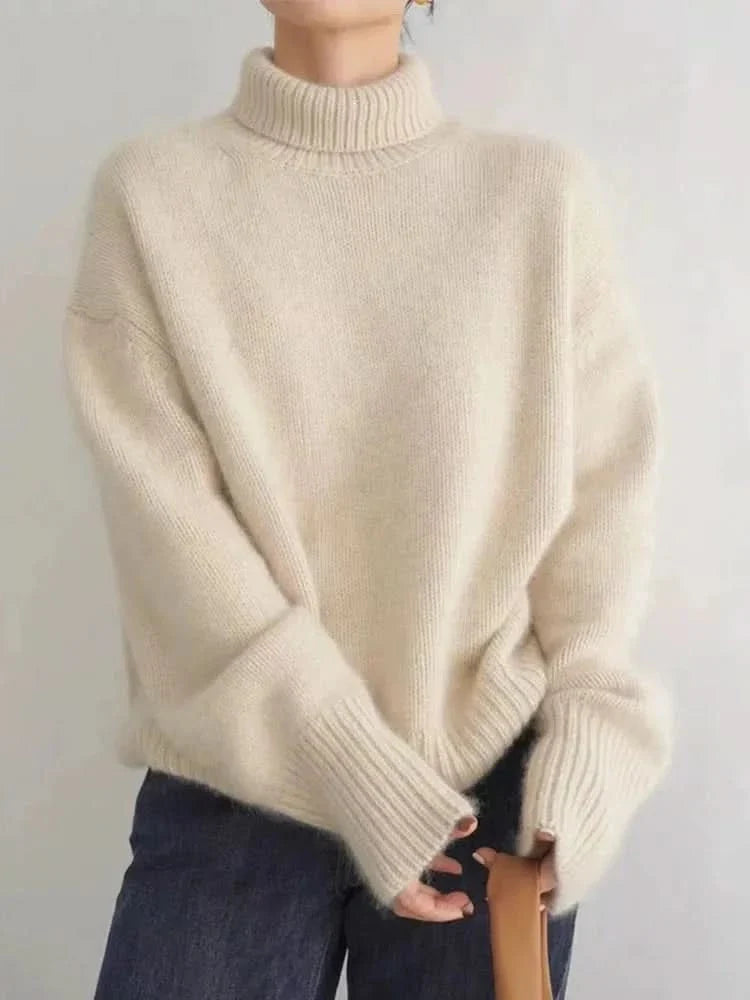 Isabella High Neck Cashmere Sweater – women's sweaters, view 2