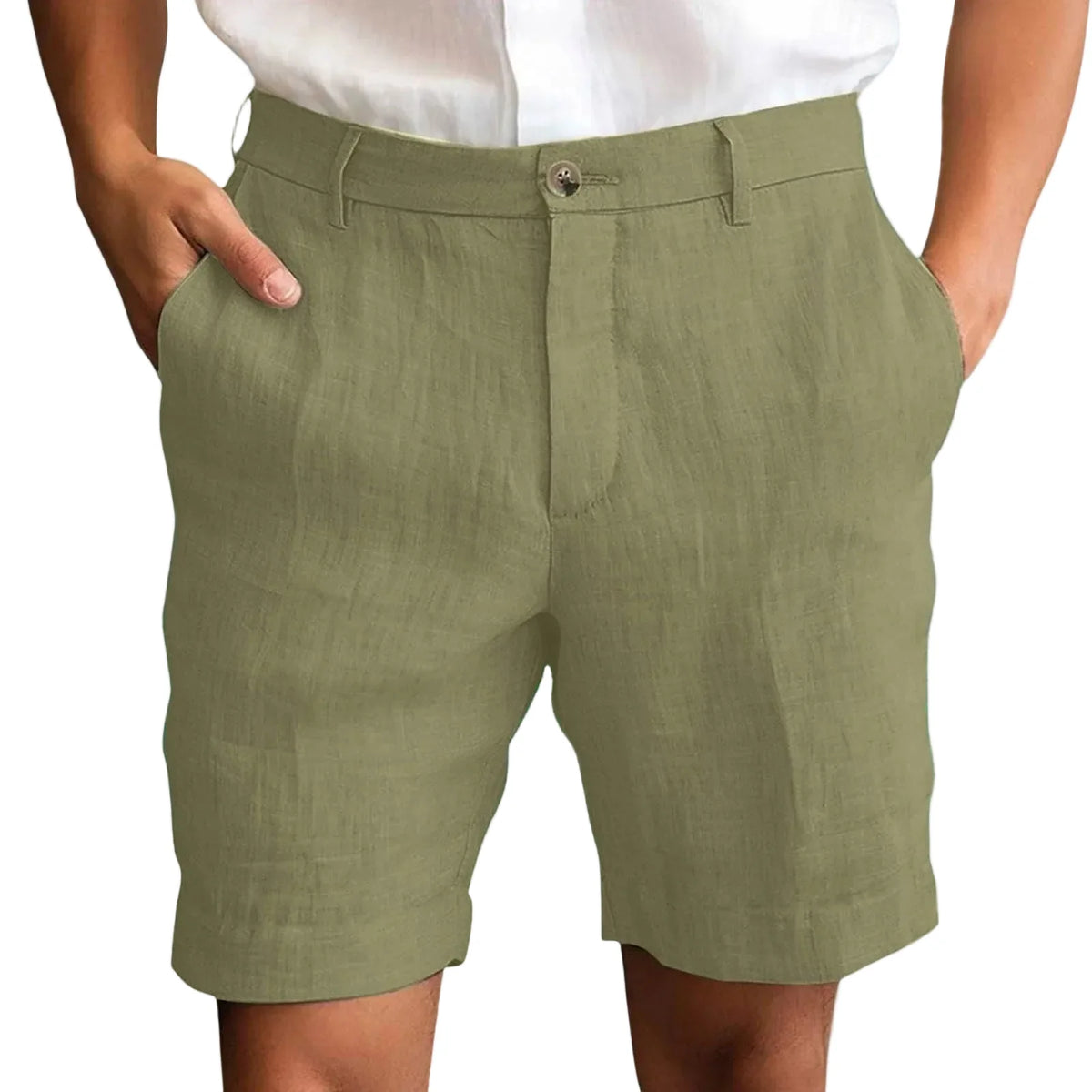 Pietro men's elegant linen shorts, view 4