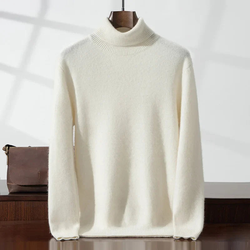 Men's elegant cashmere turtleneck sweater, alternate view