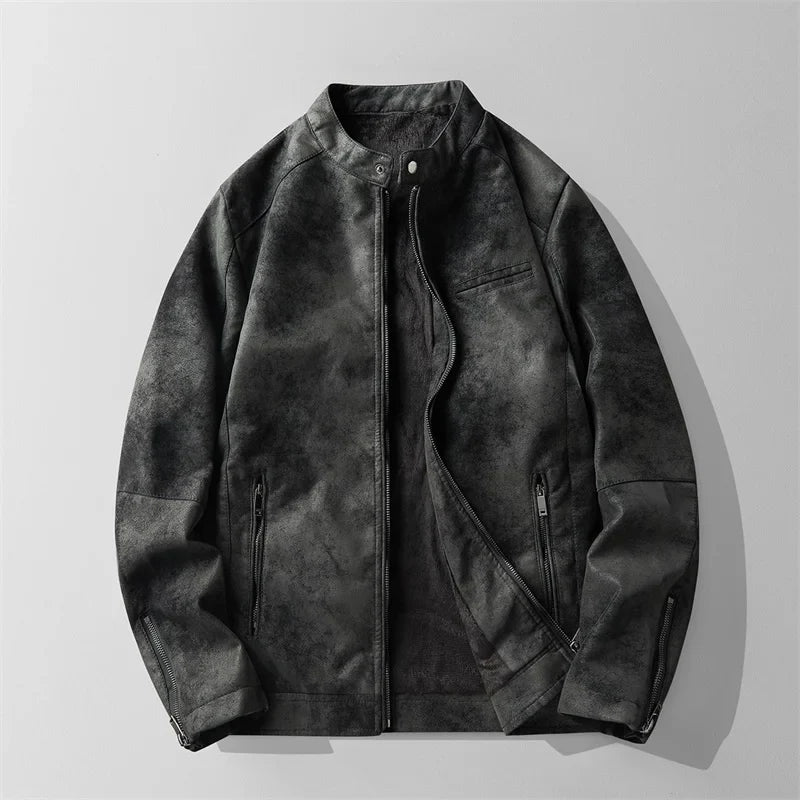 Cristian men's elegant leather jacket, additional view