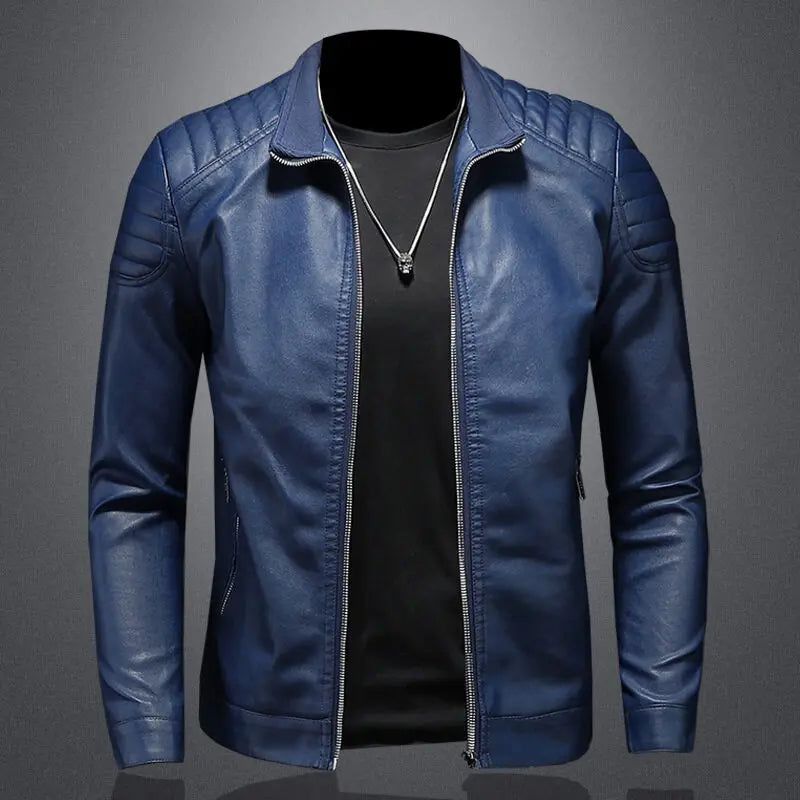Leonardo men's leather jacket, alternate view