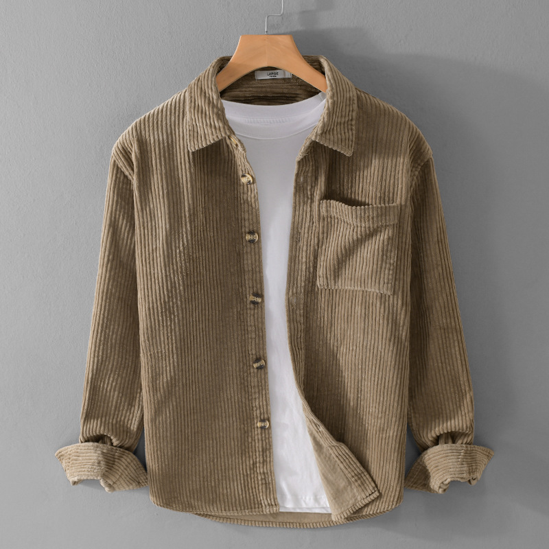 Rafael Corduroy Shirt in Beige