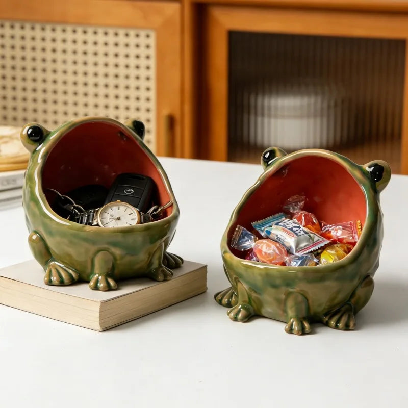 Rana ceramic frog bowls