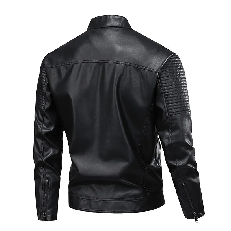 Antonio men's leather jacket, view 4
