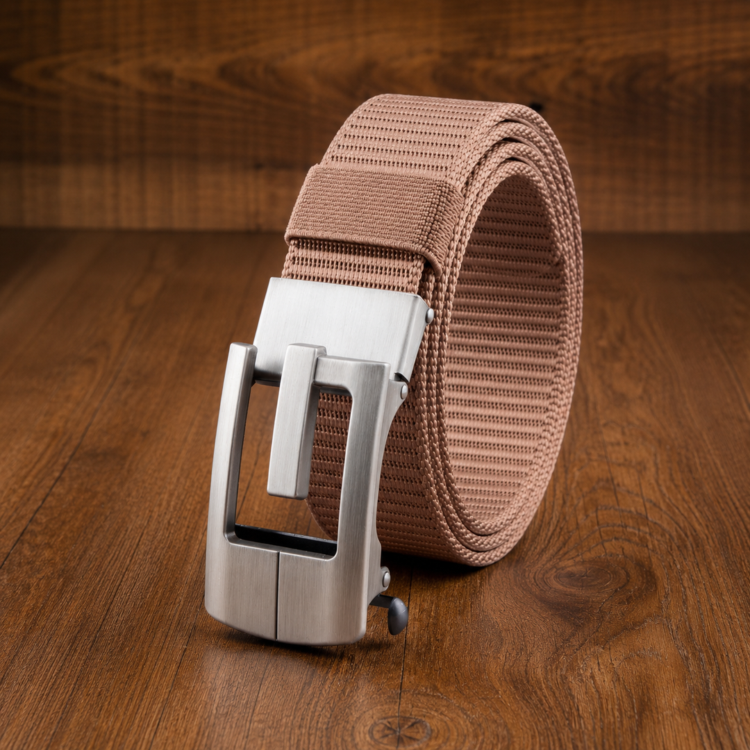 Rocco Canvas Automatic-Buckle Belt in Brown