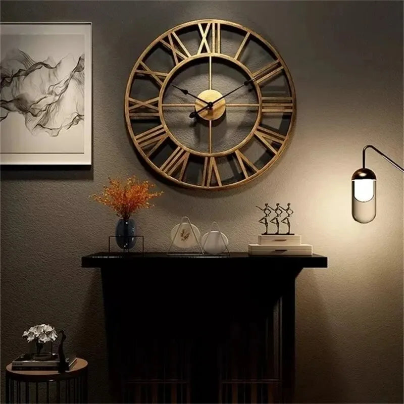 Roma gold wall clock