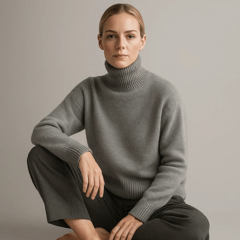 Aurora Cashmere Turtleneck Sweater – women's sweaters, view 6