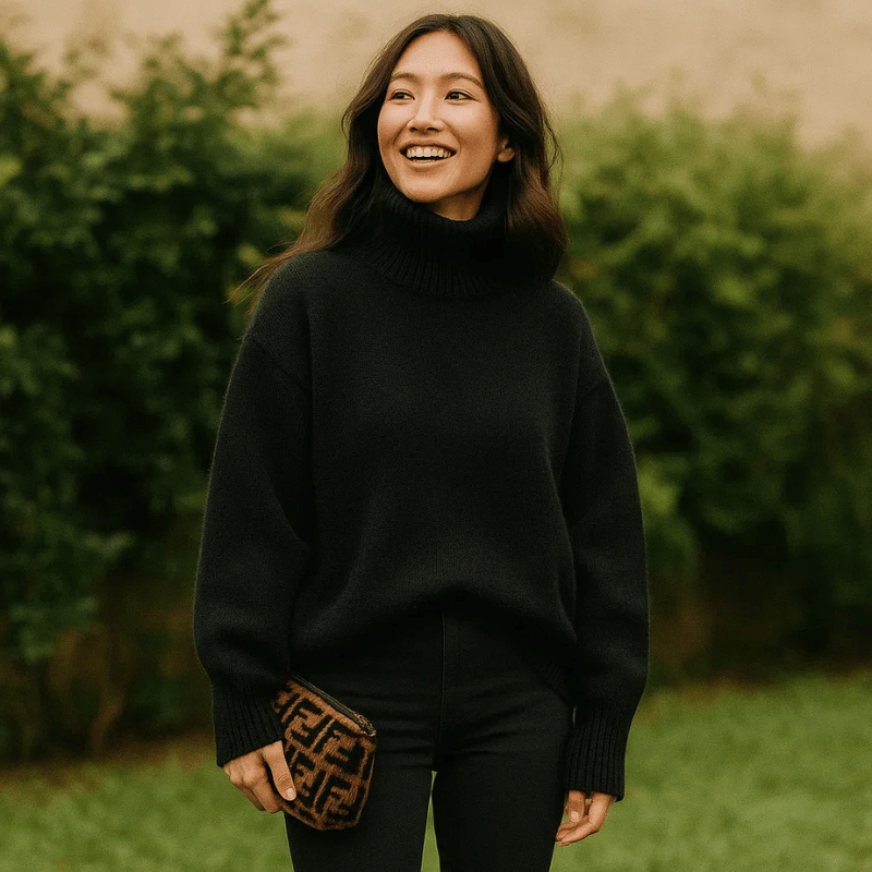Aurora Cashmere Turtleneck Sweater – women's sweaters, view 8