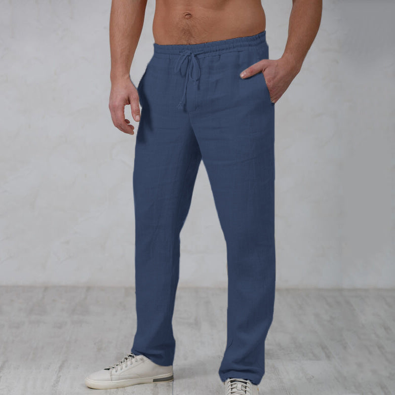 Leonardo men's elegant linen pants, view 4