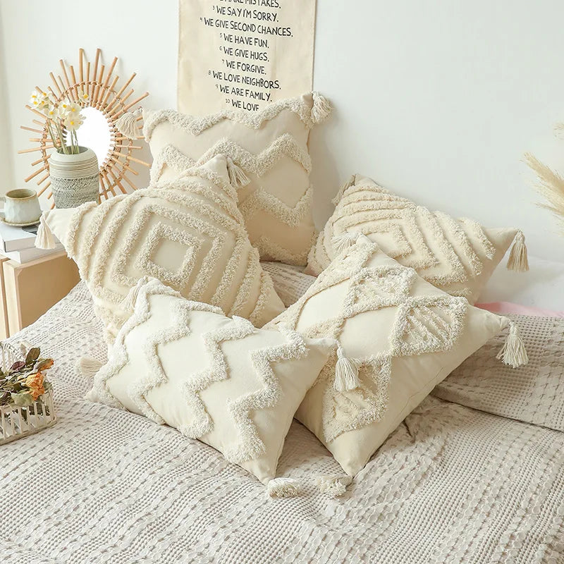 Salento tufted cushions on a sofa