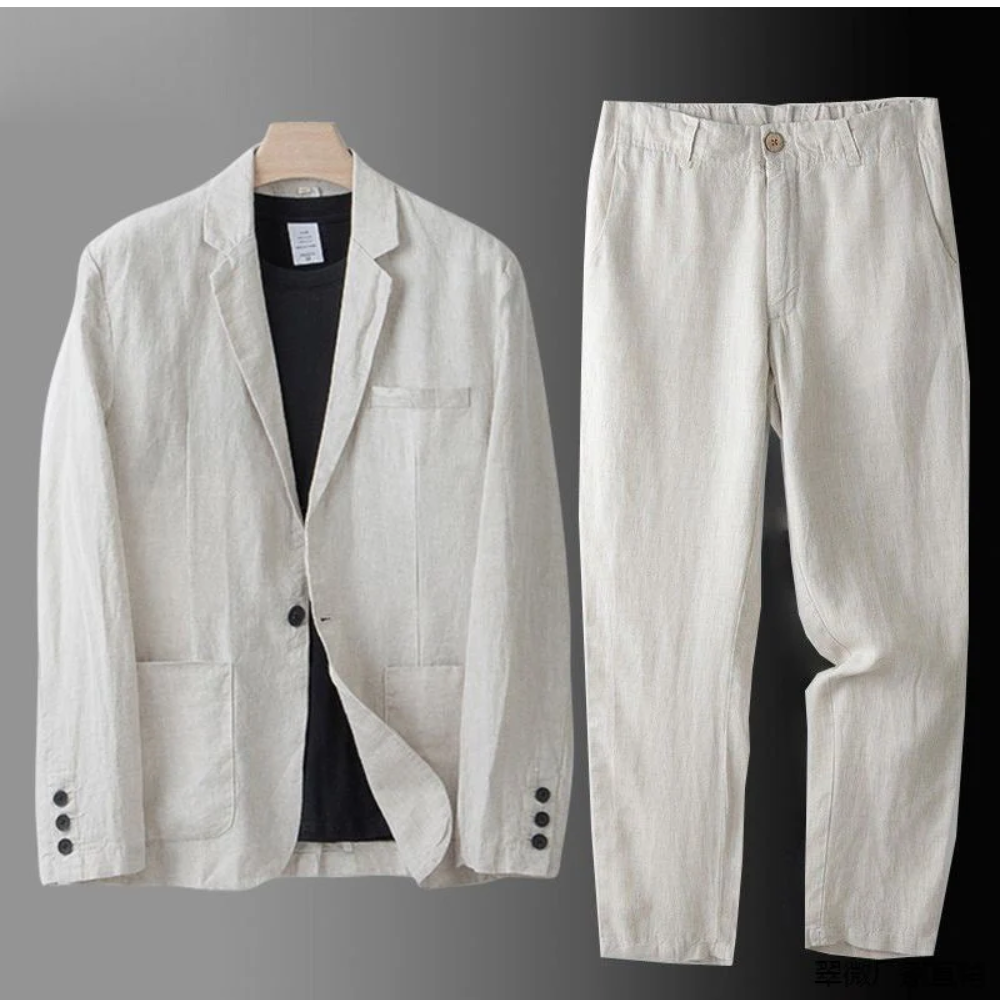 Gabriele men's elegant linen two-piece set – Avinos Milano
